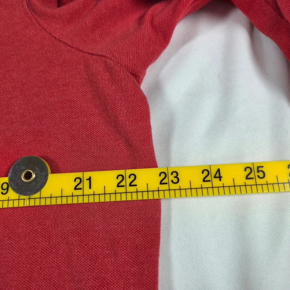 Polo Ralph Lauren Mens Classic Fit Long Sleeve Polo Shirt Red Large L Cotton